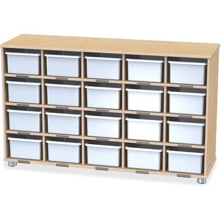 Jonti-Craft SHELF, 20 CUBBIE, WHITE BINS JNT1716JC
